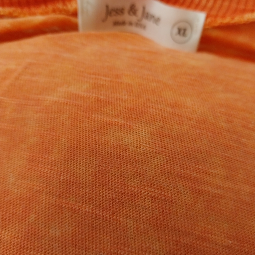 Orange Abstract Print Shirt - Picture 5 of 9